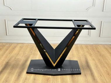 BÀN ĂN CHÂN V VIỀN INOX BA 012